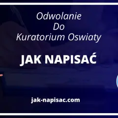 Ilustracja z tekstem "Odwołanie do kuratorium oświaty. Jak napisać".
