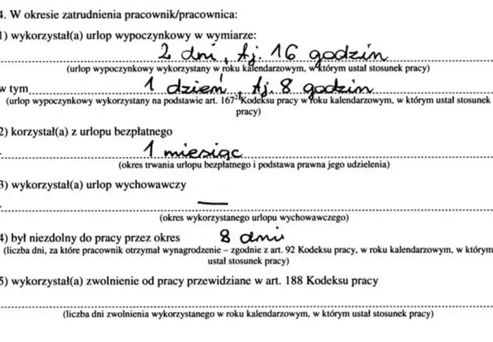 Urlop dłuższy dzięki świadectwu? Kiedy pracodawca może go żądać?
