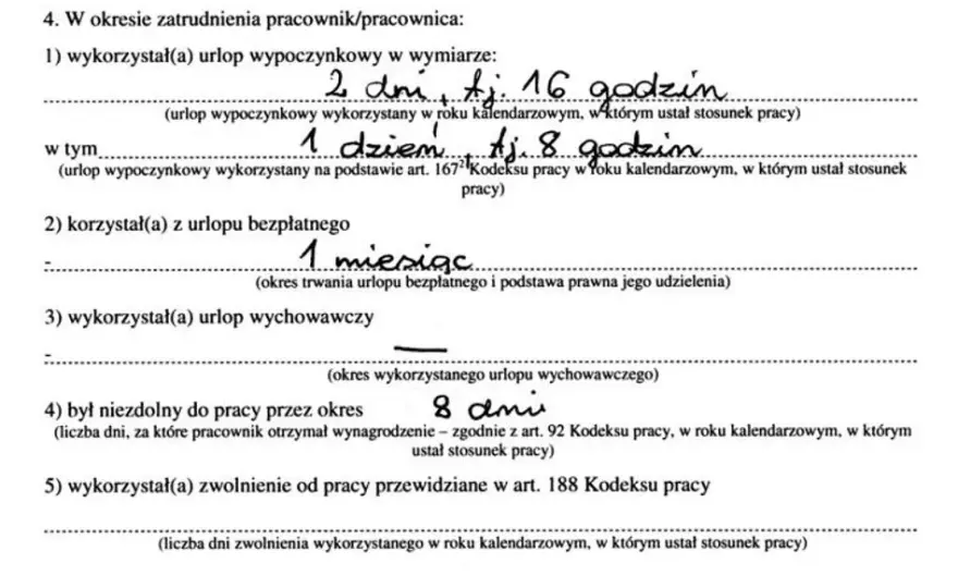 Urlop dłuższy dzięki świadectwu? Kiedy pracodawca może go żądać?